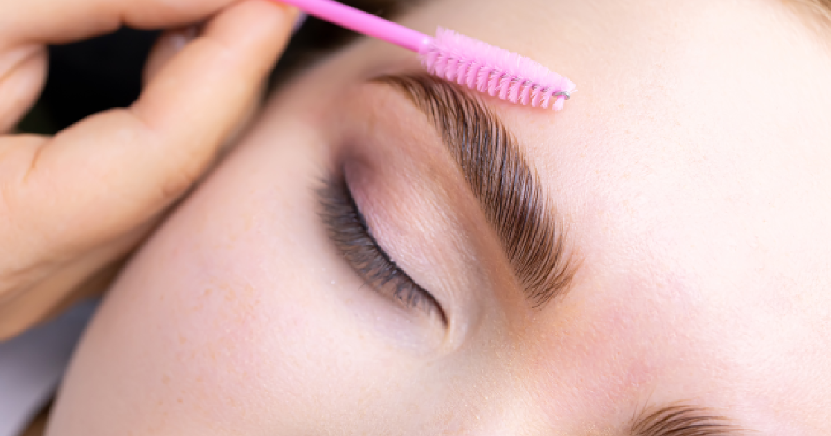 Women taking Brow Lamination and Tinting in Nampa, ID