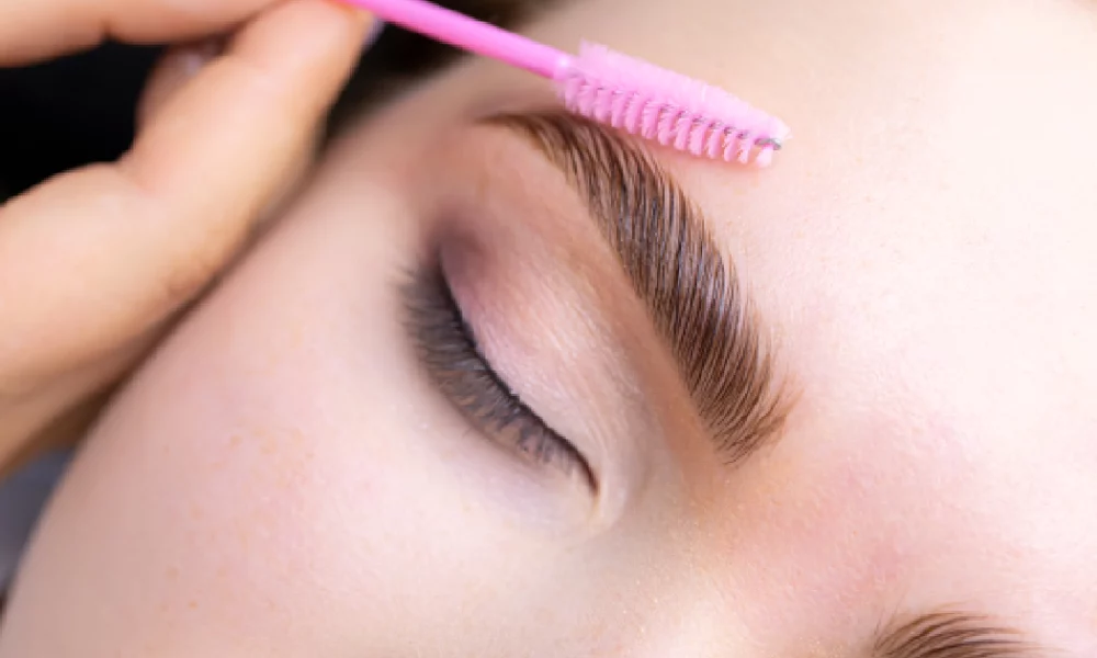 Women taking Brow Lamination and Tinting in Nampa, ID