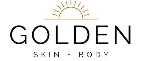 Golden Skin + Body White Logo